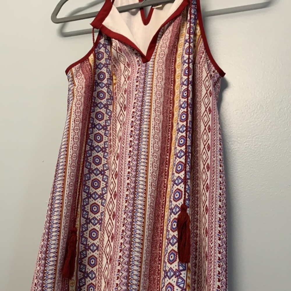 Pink Rose Aztec Patterned Dress - Picture 4 of 9